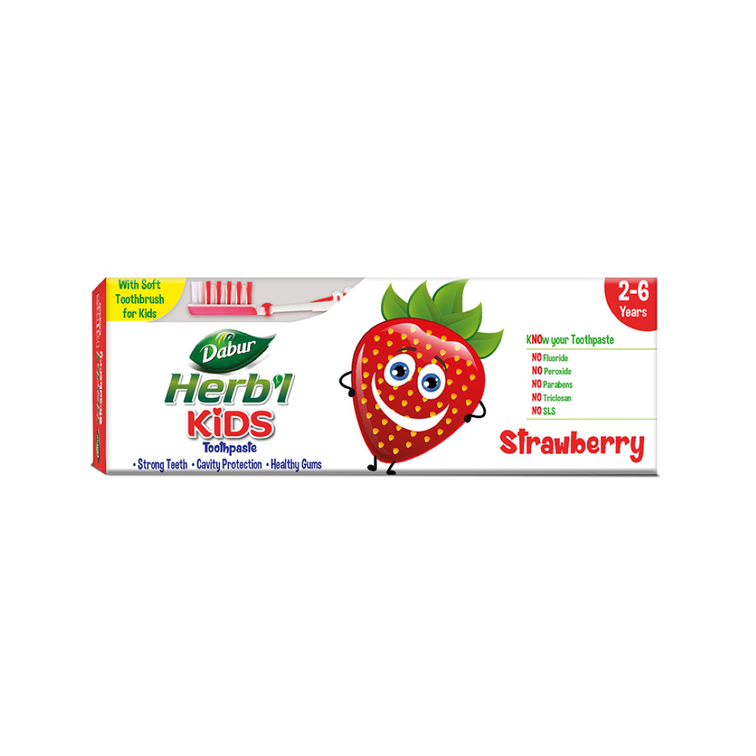 DABUR HERBAL KIDS TOOTHPASTE STRAWBERRY